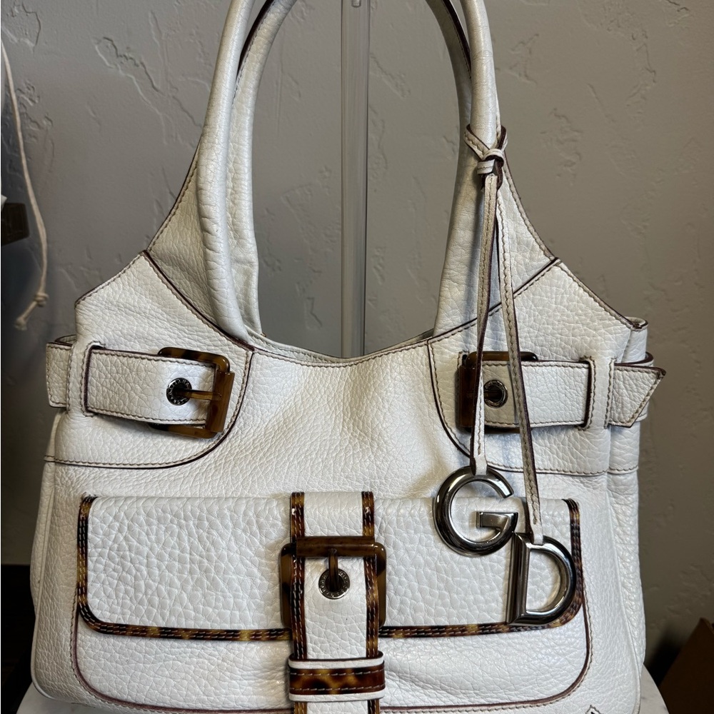 Dolce&Gabbana White Leather Designer Handbag
